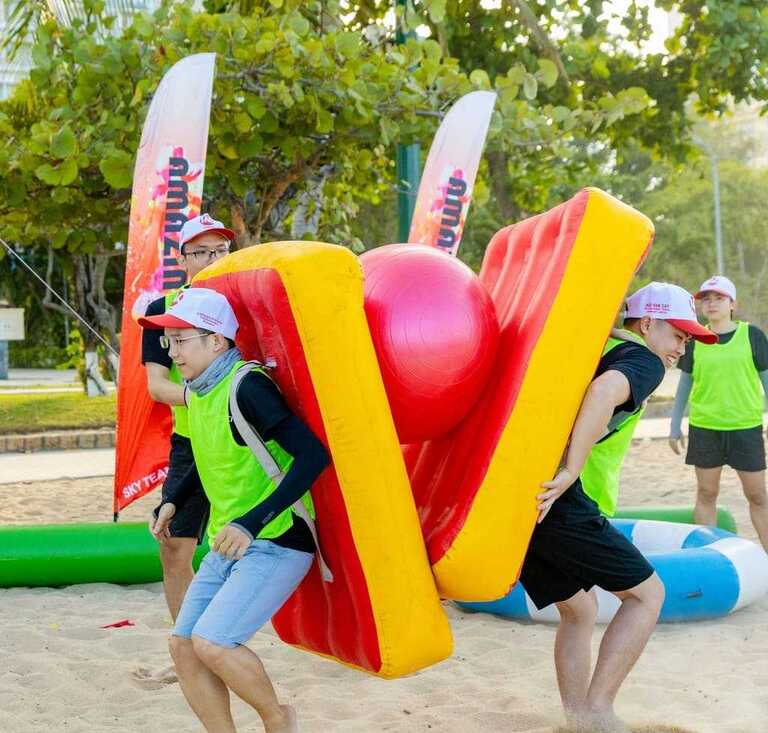 Exciting beach games at the stunning Nha Trang beach.