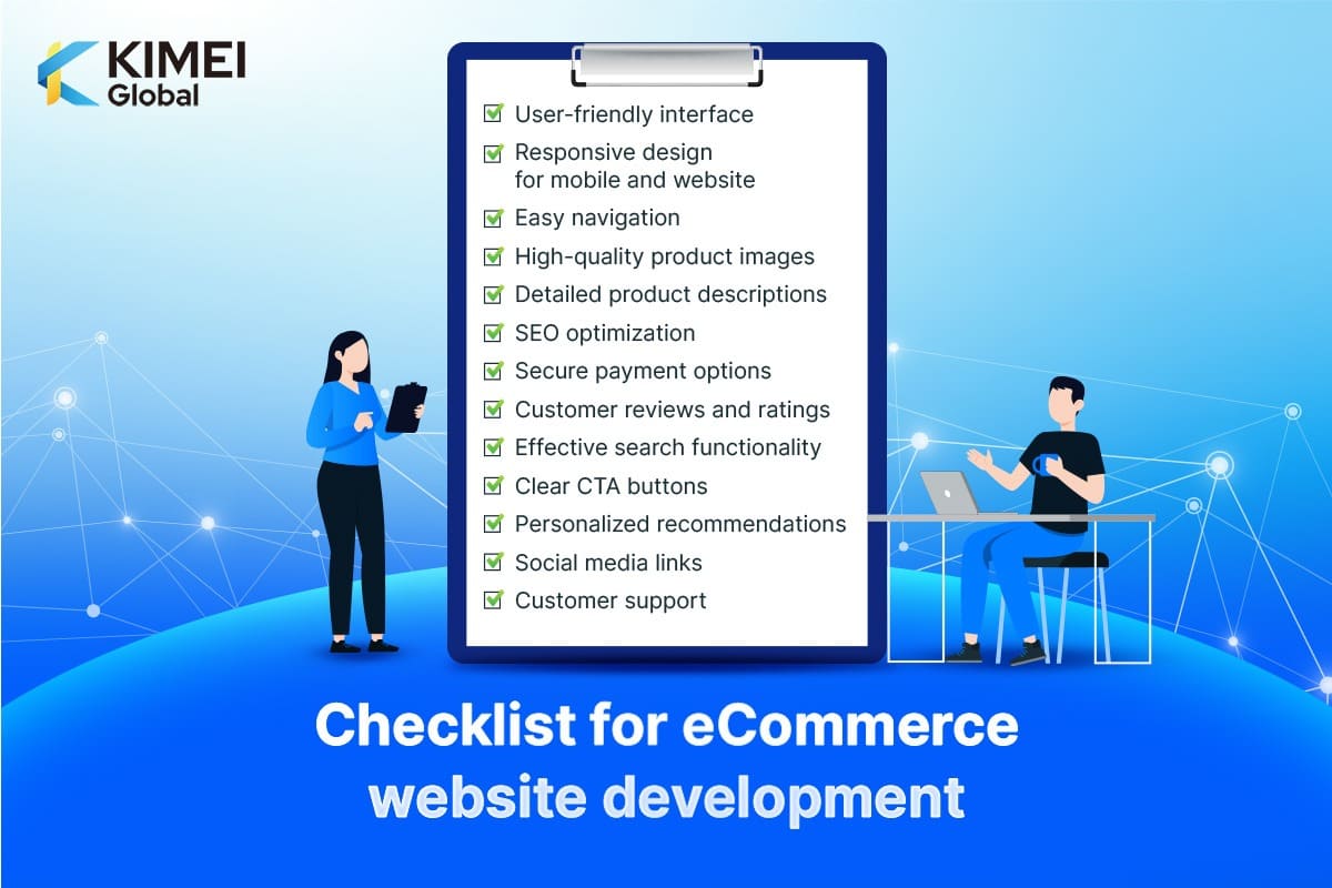 Checklist for eCommerce website development